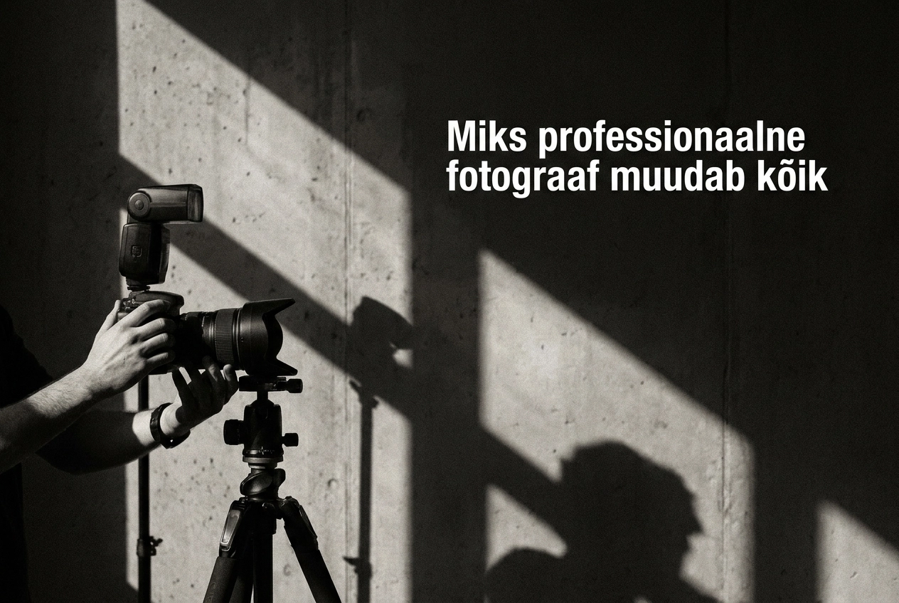 Professional header image for list-based article: Miks professionaalne fotograaf muudab kõik