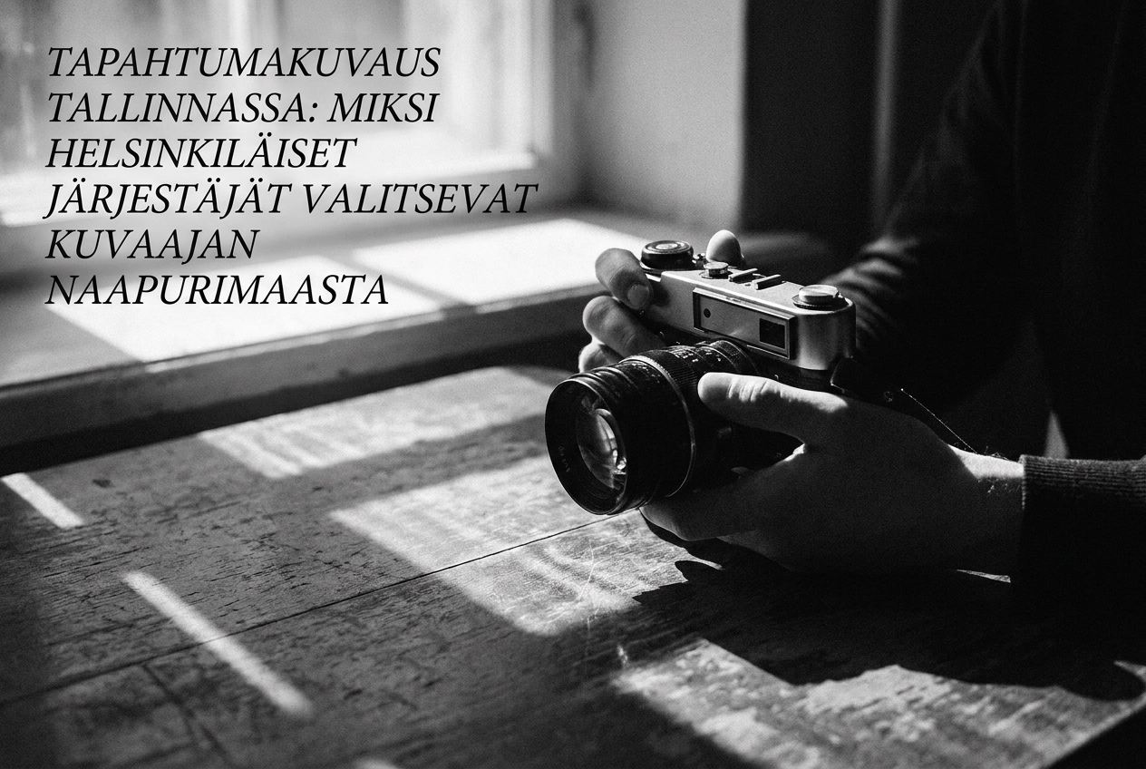 Professional header image for comparison analysis: Tapahtumakuvaus Tallinnassa: miksi helsinkiläiset järjest...