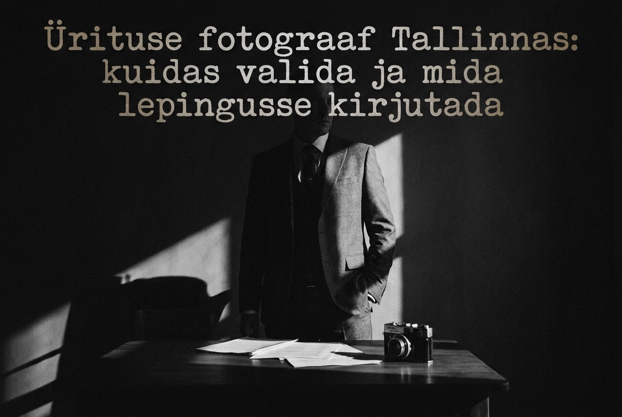 Professional header image for step-by-step guide: Ürituse fotograaf Tallinnas: kuidas valida ja mida leping...