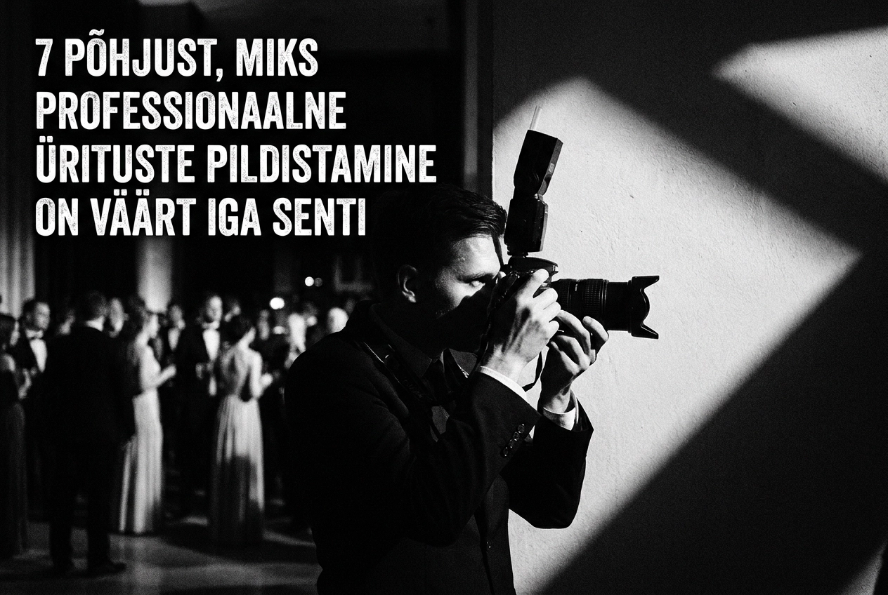 Professional header image for list-based article: 7 Põhjust, Miks Professionaalne Ürituste Pildistamine on ...