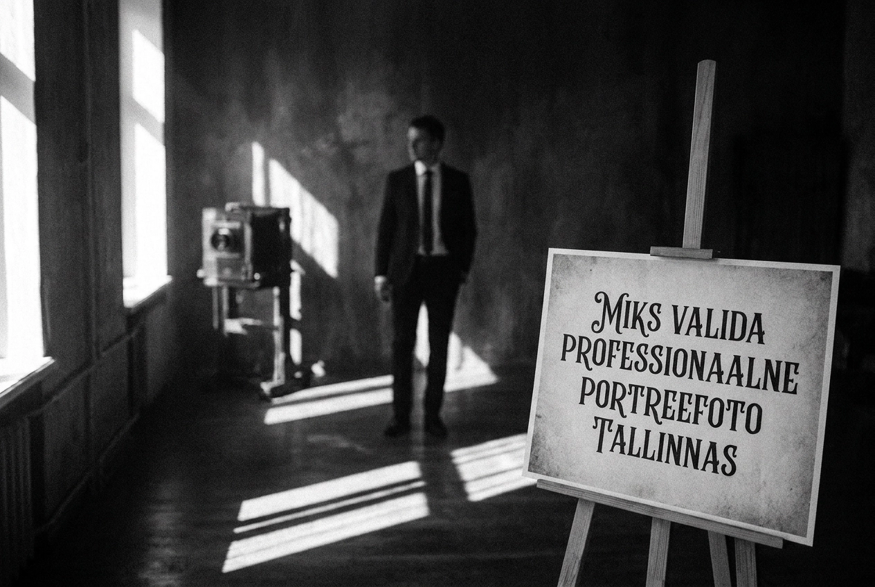 Professional header image for list-based article: Miks valida professionaalne portreefoto Tallinnas
