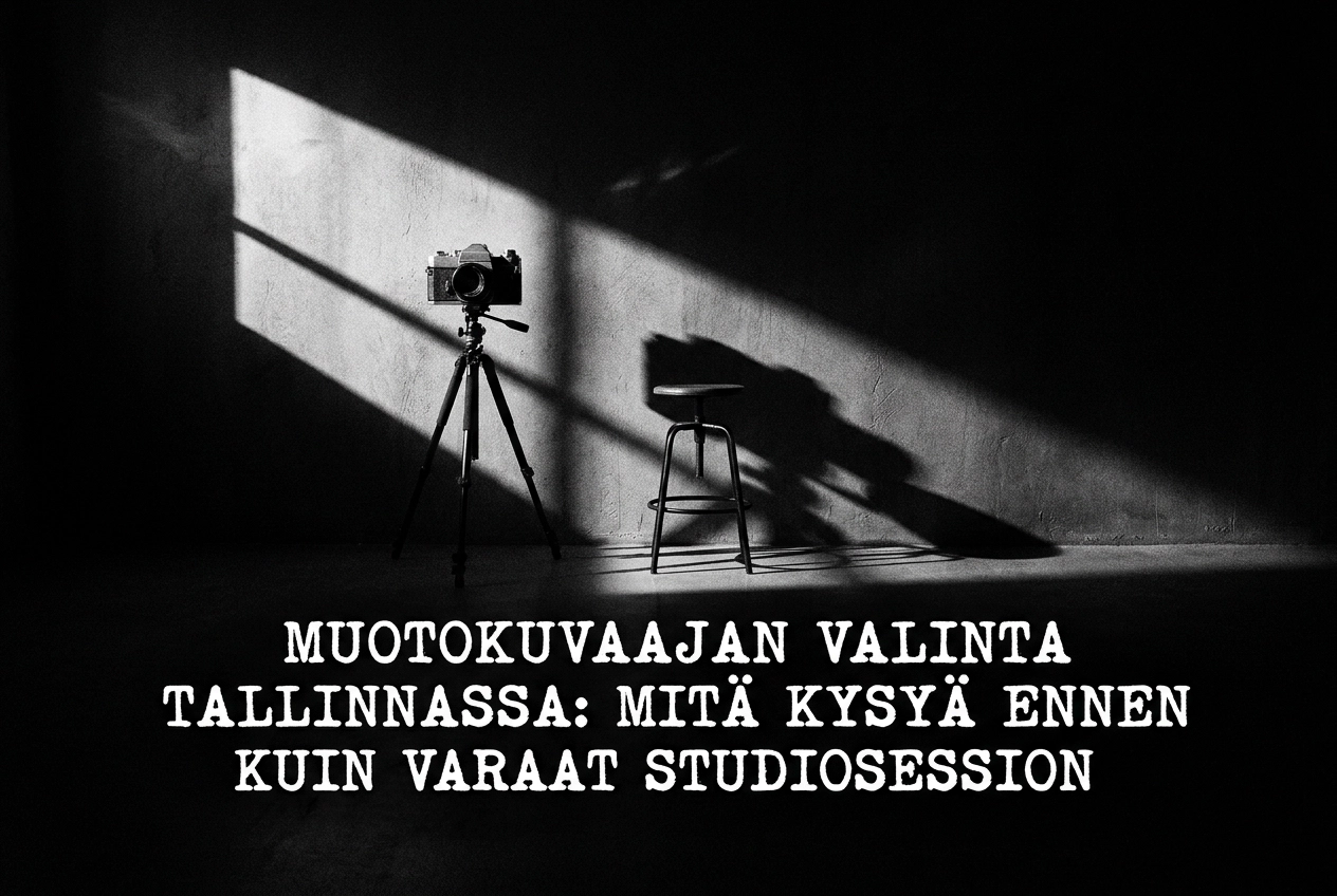 Professional header image for list-based article: Muotokuvaajan valinta Tallinnassa: mitä kysyä ennen kuin ...